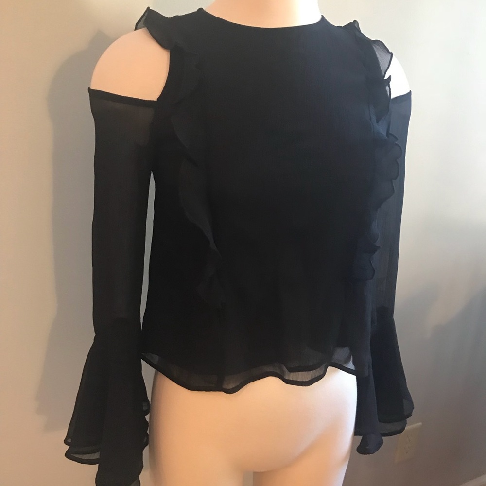 🎀NEW🎀HOLLISTER Cold Shoulder Boho Blouse - Picture 4 of 8